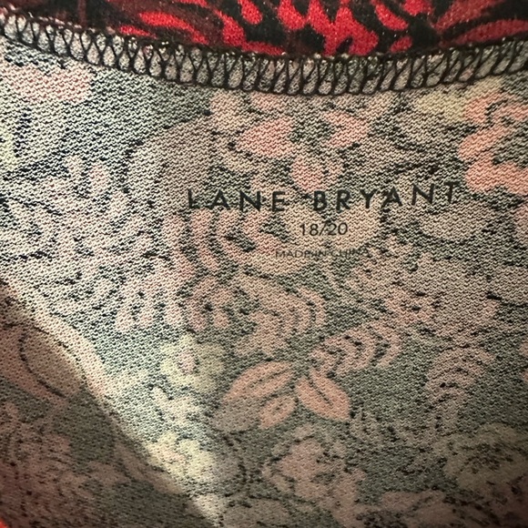 Lane Bryant Red and Black Floral Cami - Picture 3 of 3